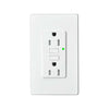 15-Amp Tamper-Resistant GFCI Outlet Receptacle, Color: White