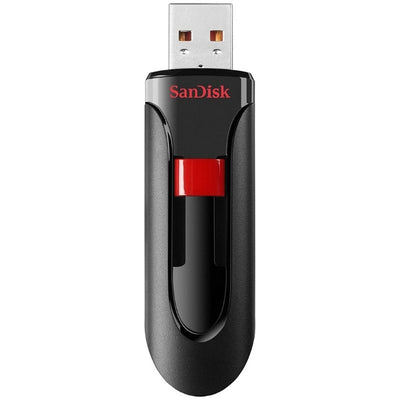 Sliding USB 2.0 Flash Drive, (128GB/Black)